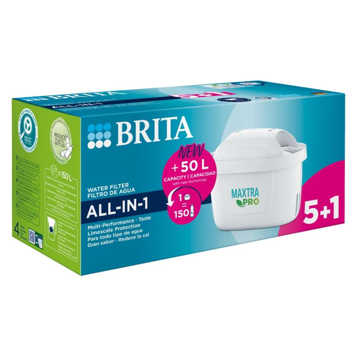 PACK 5 + 1 UND FILTROS NEW PRO MAXTRA JARRA BRITA